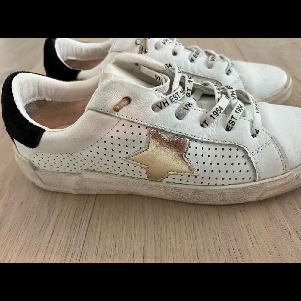 Vintage Havana Black and Gold star sneakers
